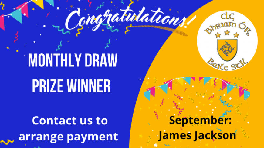 September Prize Draw Winner !
