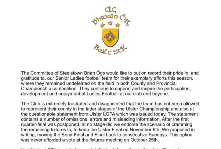 Statement from Brian Ogs