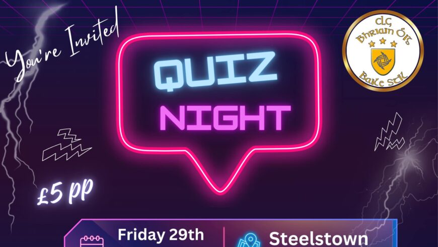 Quiz Night! Friday 29th November